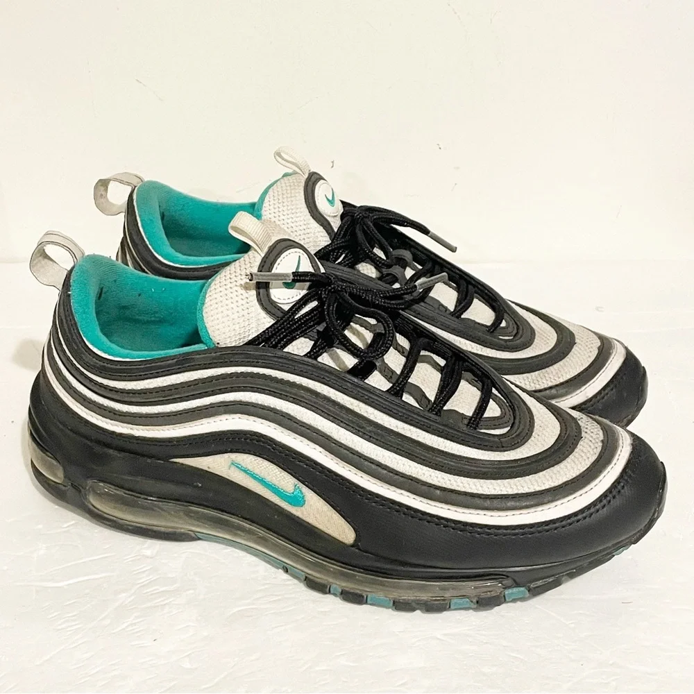 Nike Air Max 97 Size 10 Black Clear Emerald White‎ Mens Shoes 921826-013